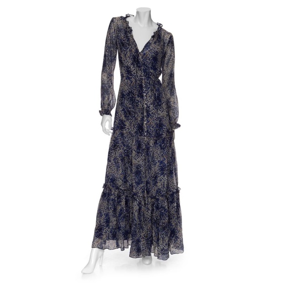 Elizabeth & James Silk Marilyn Maxi Dress Size: 10 - Picture 12 of 14
